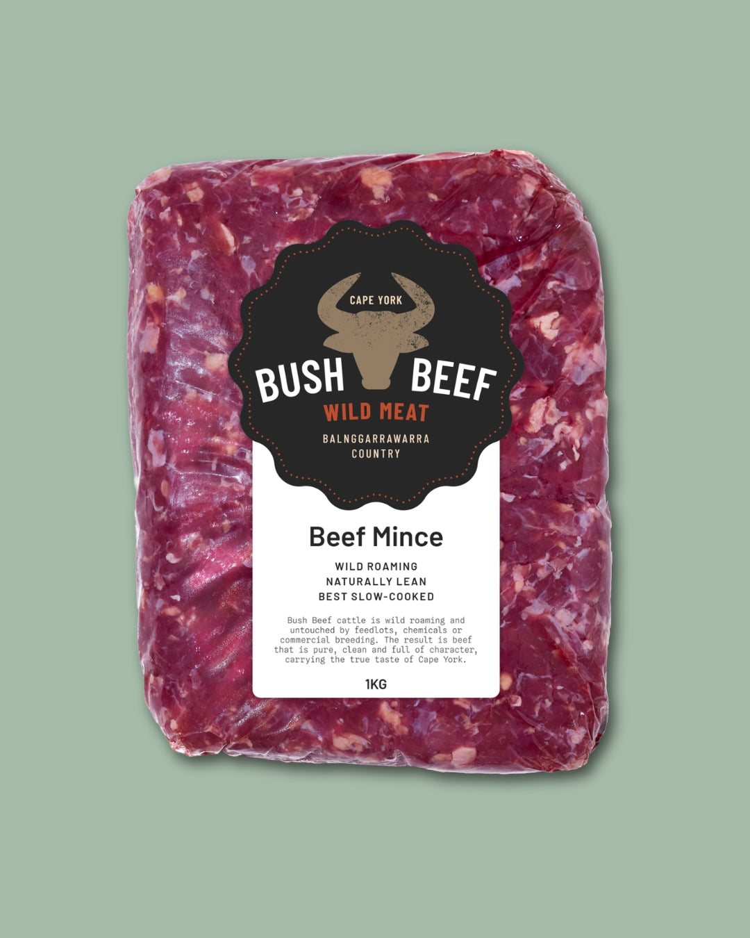 Wild Beef Mince, 100% grass-fed beef from Cape York